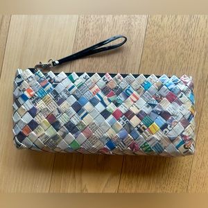 Handmade Newspaper Large Clutch